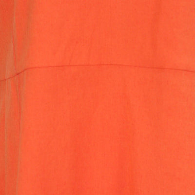 Vince Orange Linen Blend Relaxed V-Neck Pocket Midi Dress