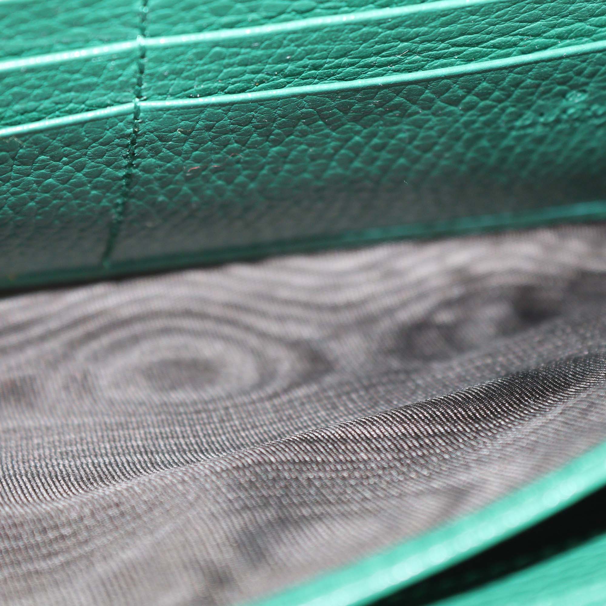 Gucci Green Leather Crystal Dionysus Wallet on Chain