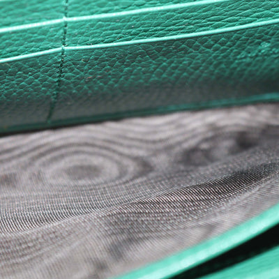 Gucci Green Leather Crystal Dionysus Wallet on Chain