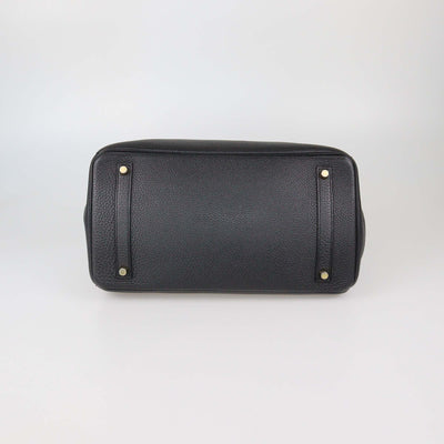 Hermes Black Togo Leather Retourne Gold Hardware Birkin 35 Bag