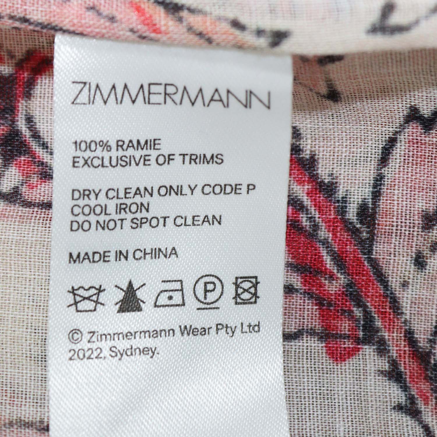 Zimmerman Multicolor Floral Print Ramie Blouse and Belted Skirt Sets