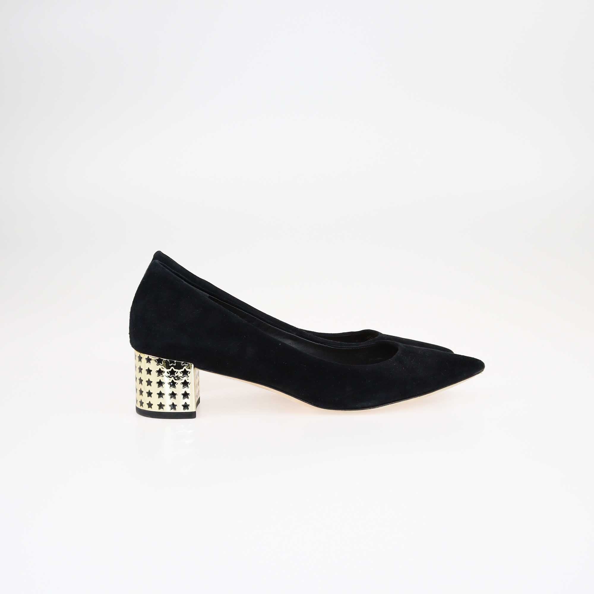 Tory Burch Black Olimpia Pointed Toe Block Heel Pumps Shoes Tory Burch 