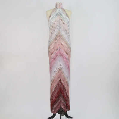 Missoni Metallic Multicolor Blend Viscose Halter Neck Maxi Dress
