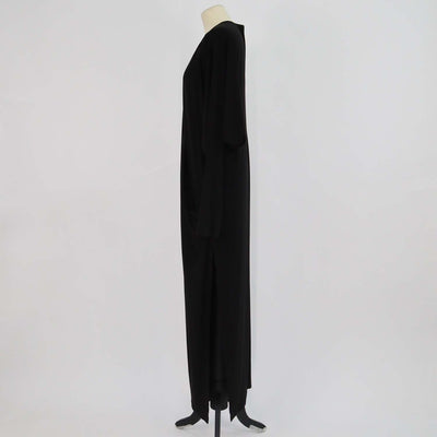 Norma Kamali Black Jersey Long Sleeve Long Dress