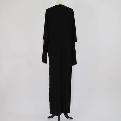 Norma Kamali Black Jersey Long Sleeve Long Dress