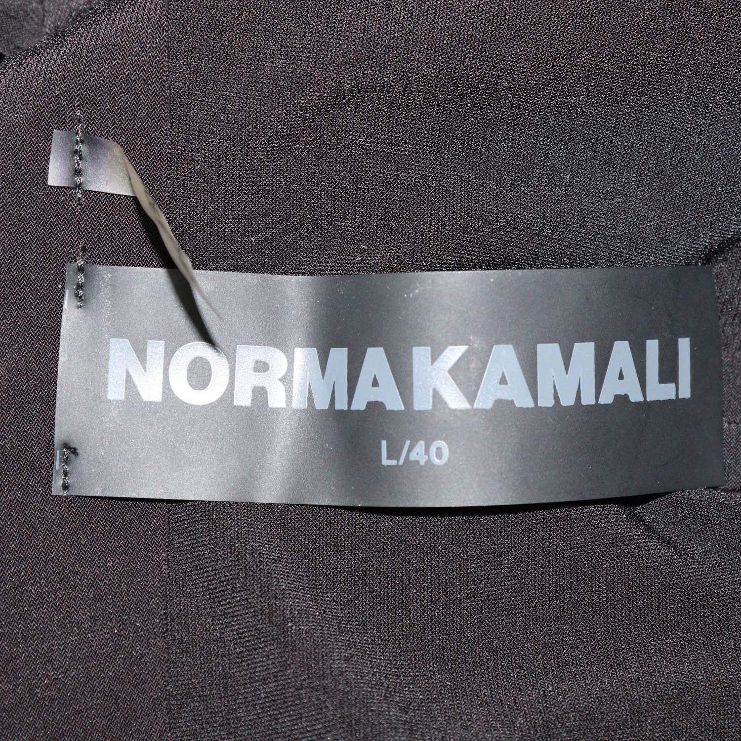 Norma Kamali Black Jersey Long Sleeve Long Dress
