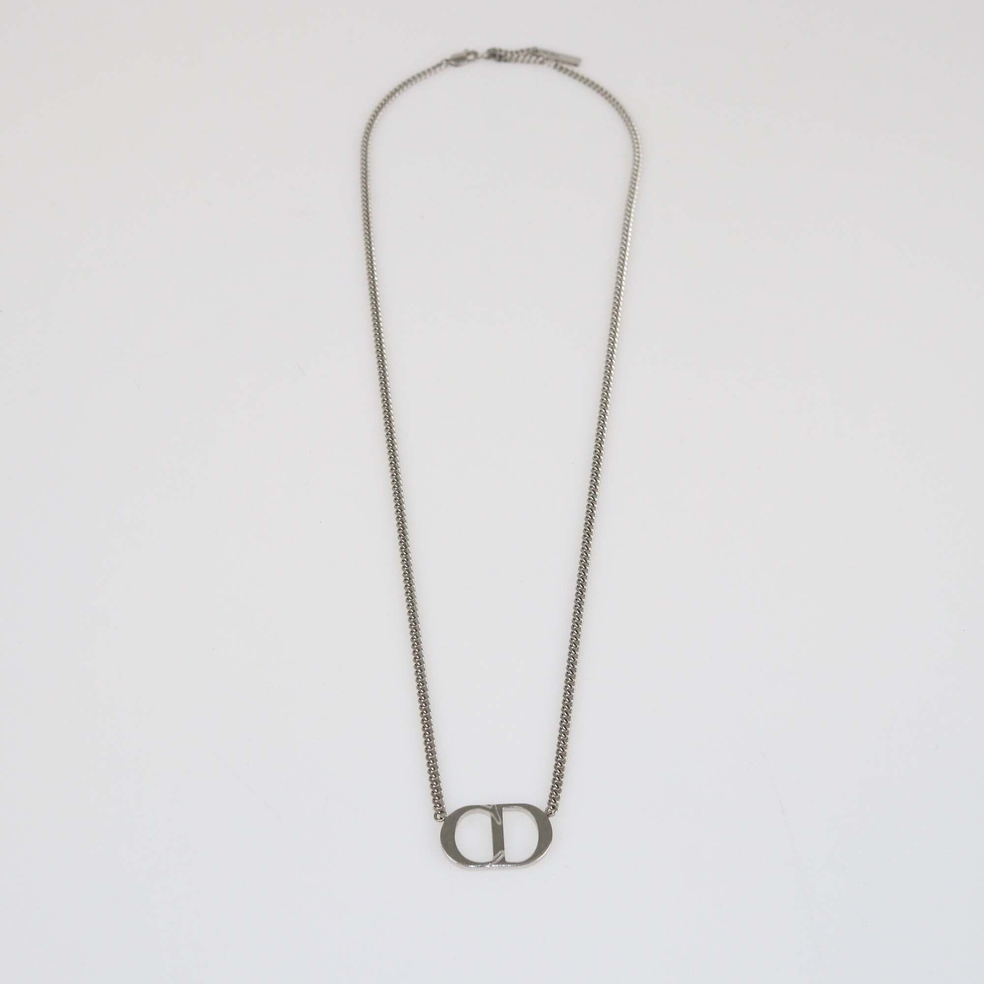 Christian Dior Sterling Silver CD Icon Pendant Necklace Mens Christian Dior 