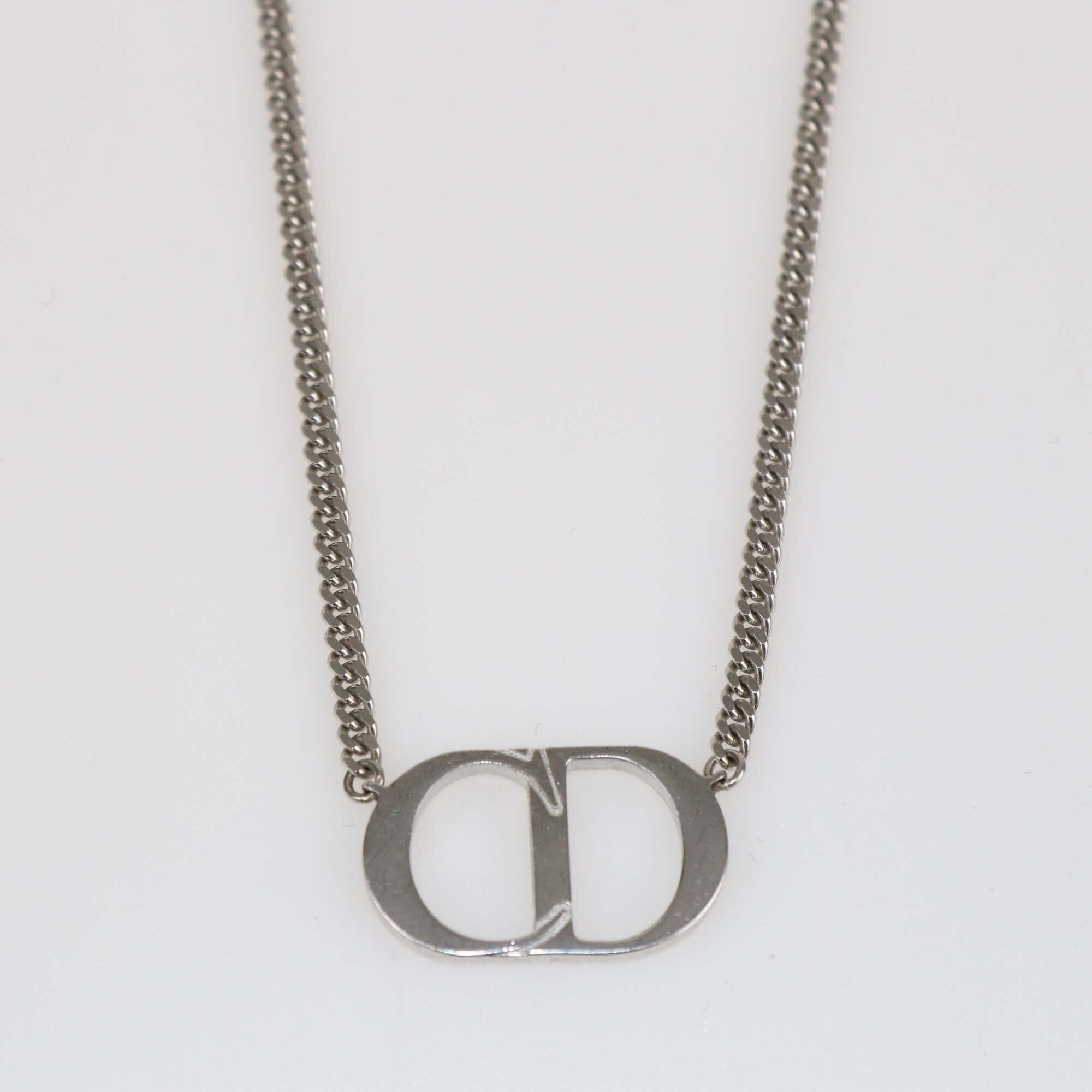 Christian Dior Sterling Silver CD Icon Pendant Necklace Mens Christian Dior 