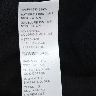 Celine Black Cotton Drawstring Flared Sweatpants