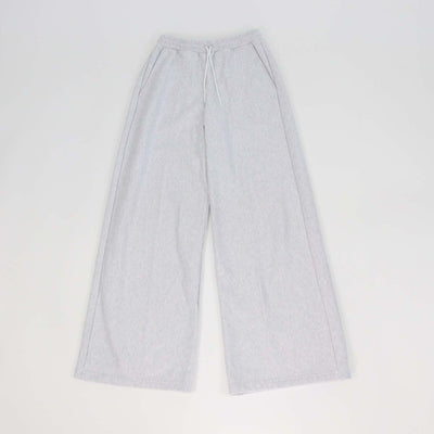 Celine Light Grey Cotton Drawstring Flared Sweatpants