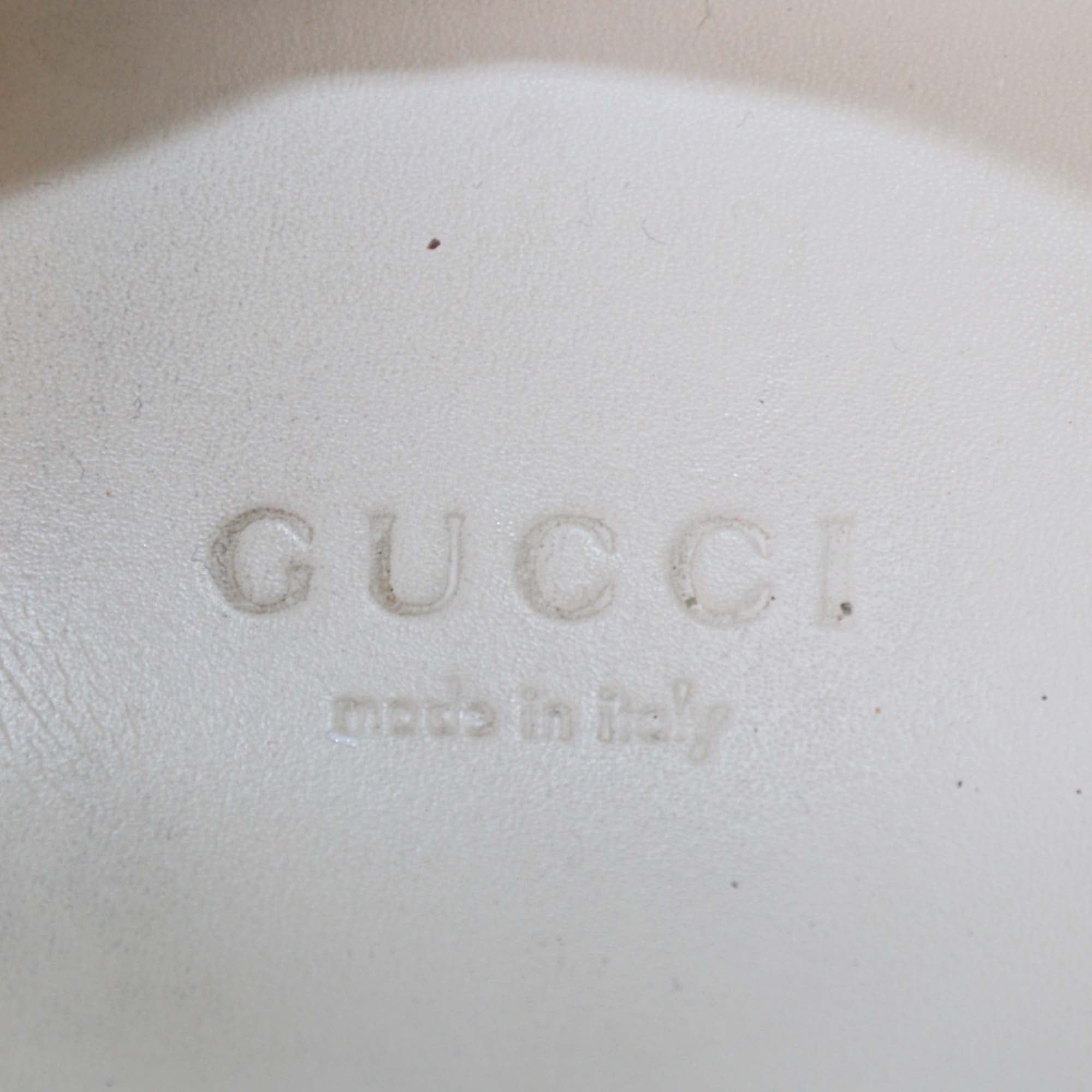 Gucci White Leather Ace Bee Low Top Sneakers