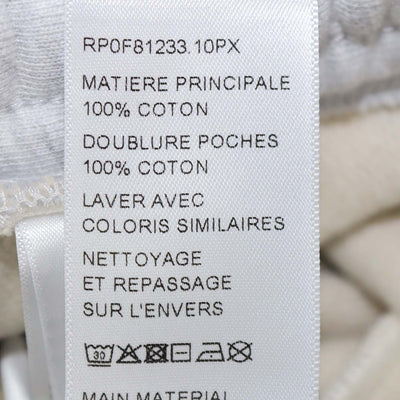 Celine Light Grey Cotton Drawstring Flared Sweatpants