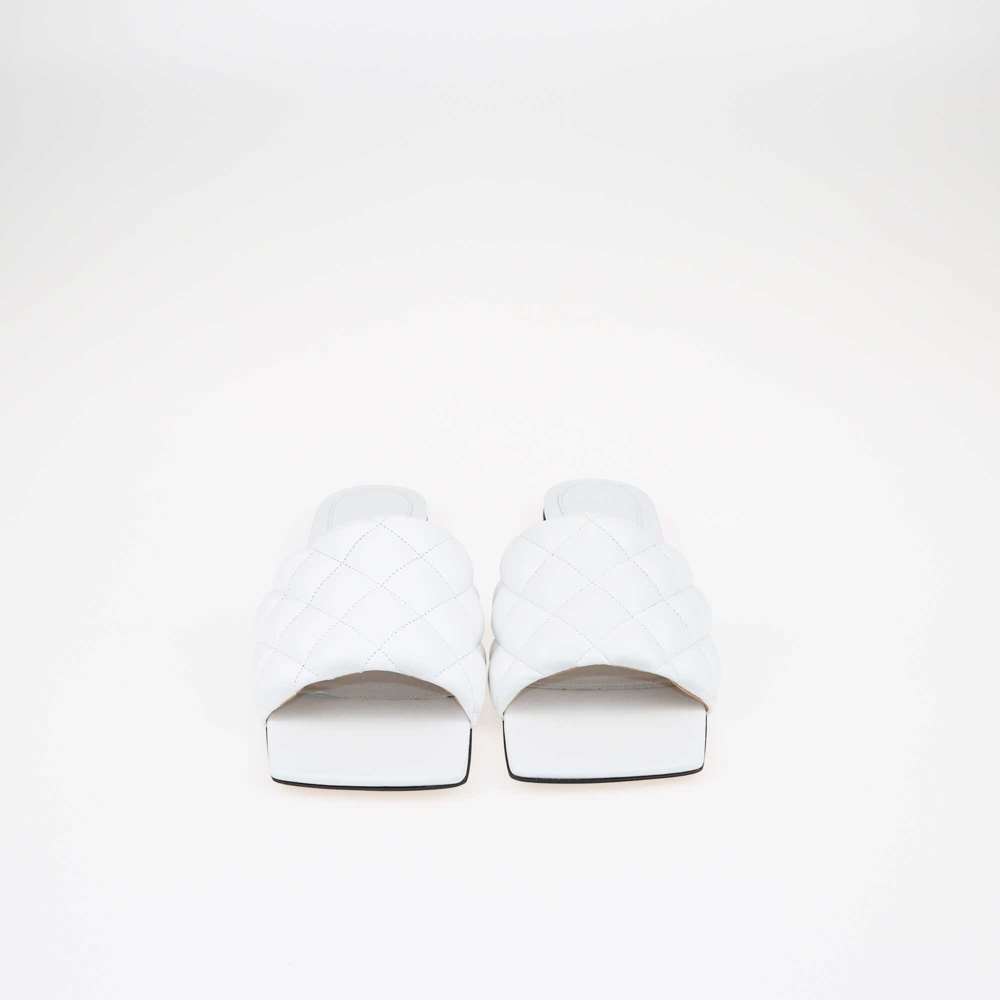 Bottega Veneta White Padded Dream Flat Slides Shoes Bottega Veneta 