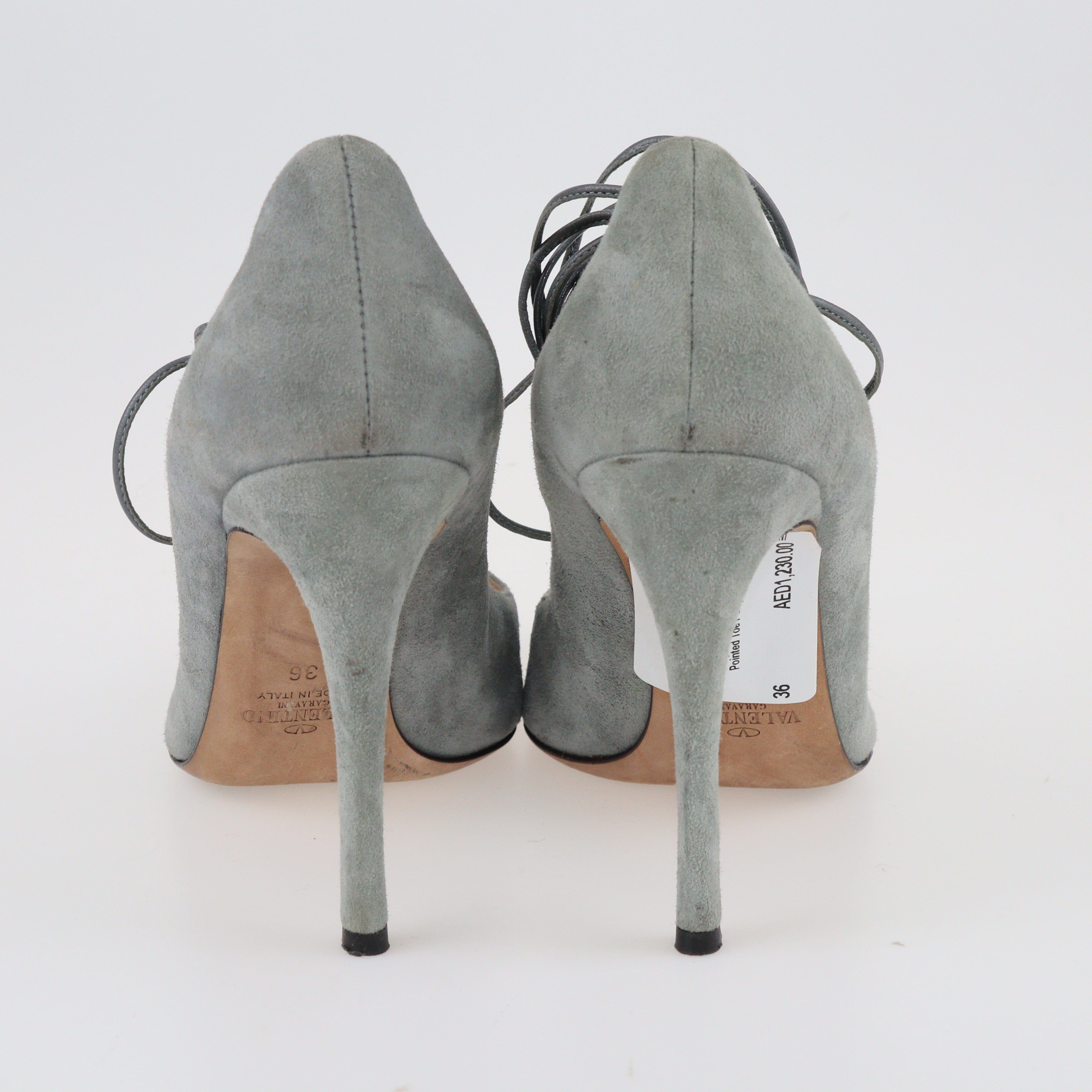 Grey wrap heels hotsell