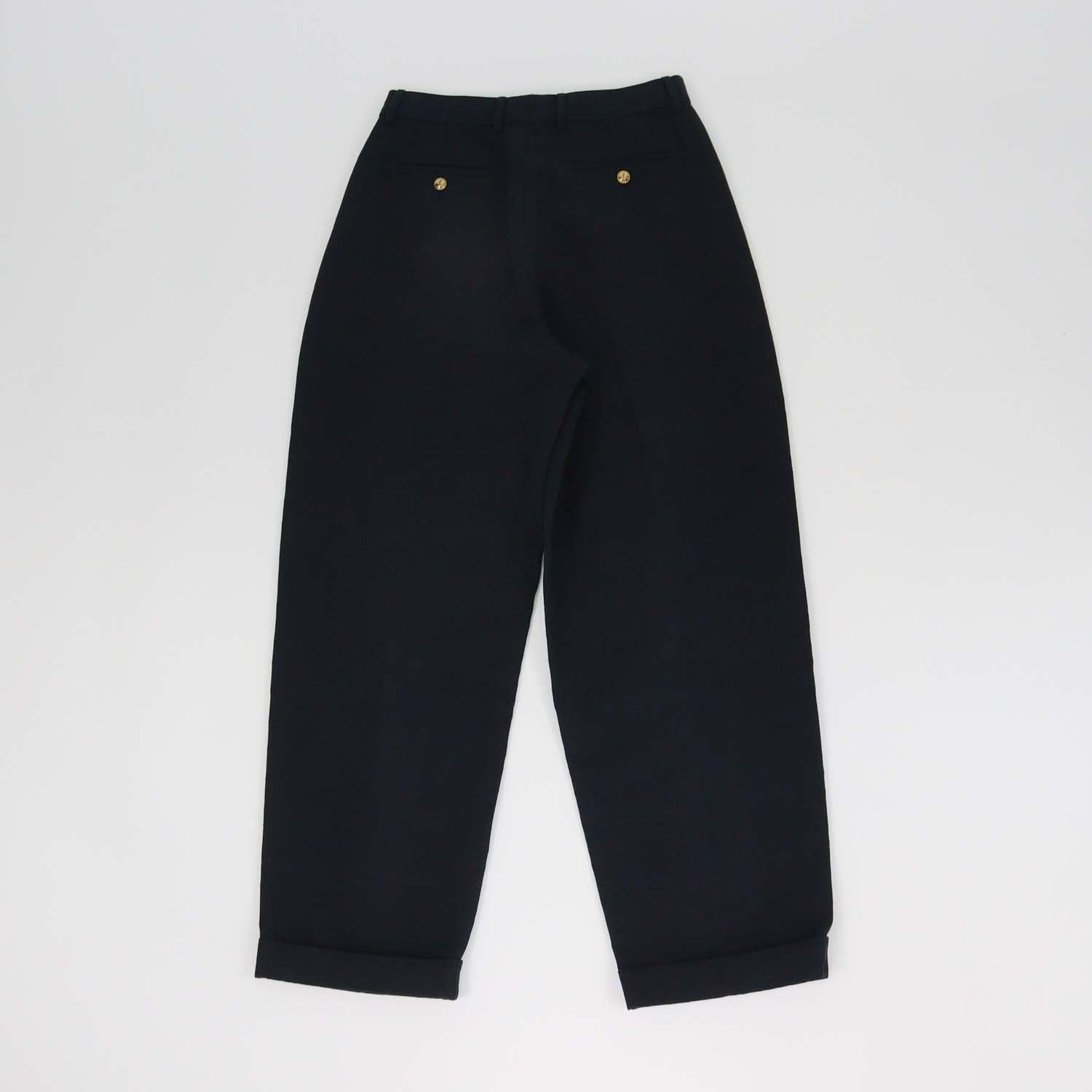 Loro Piana Navy Blue Linen and Cotton Cale Trousers