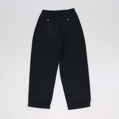 Loro Piana Navy Blue Linen and Cotton Cale Trousers