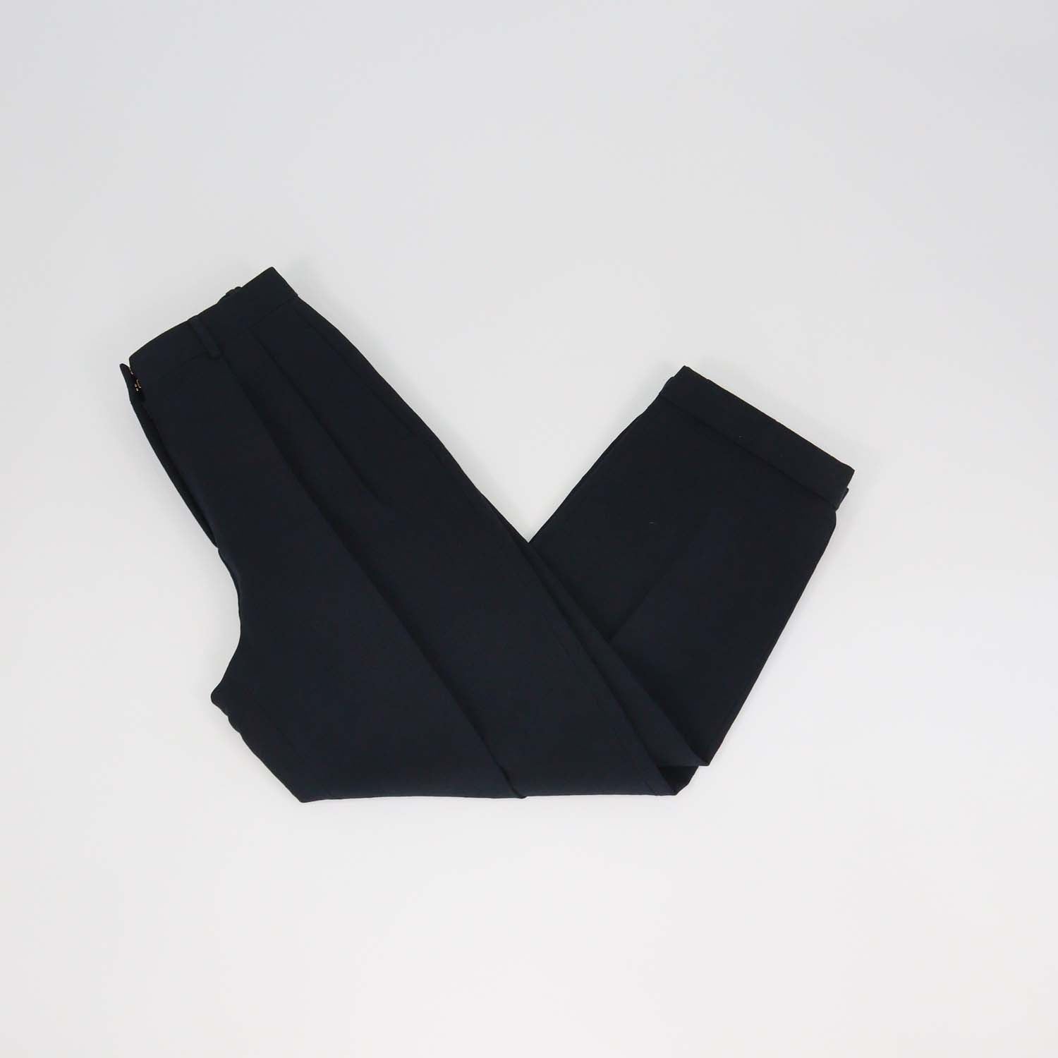 Loro Piana Navy Blue Linen and Cotton Cale Trousers
