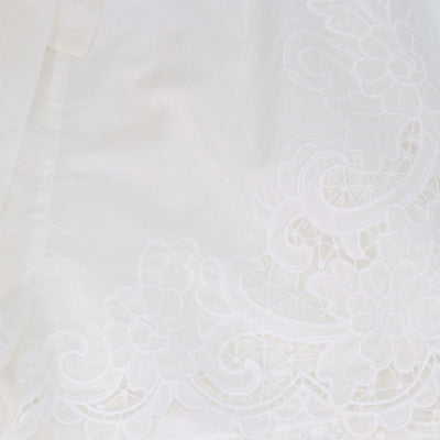Zimmermann White Cotton Lace Embroidered Mini Short