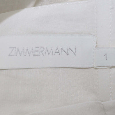 Zimmermann White Cotton Lace Embroidered Mini Short