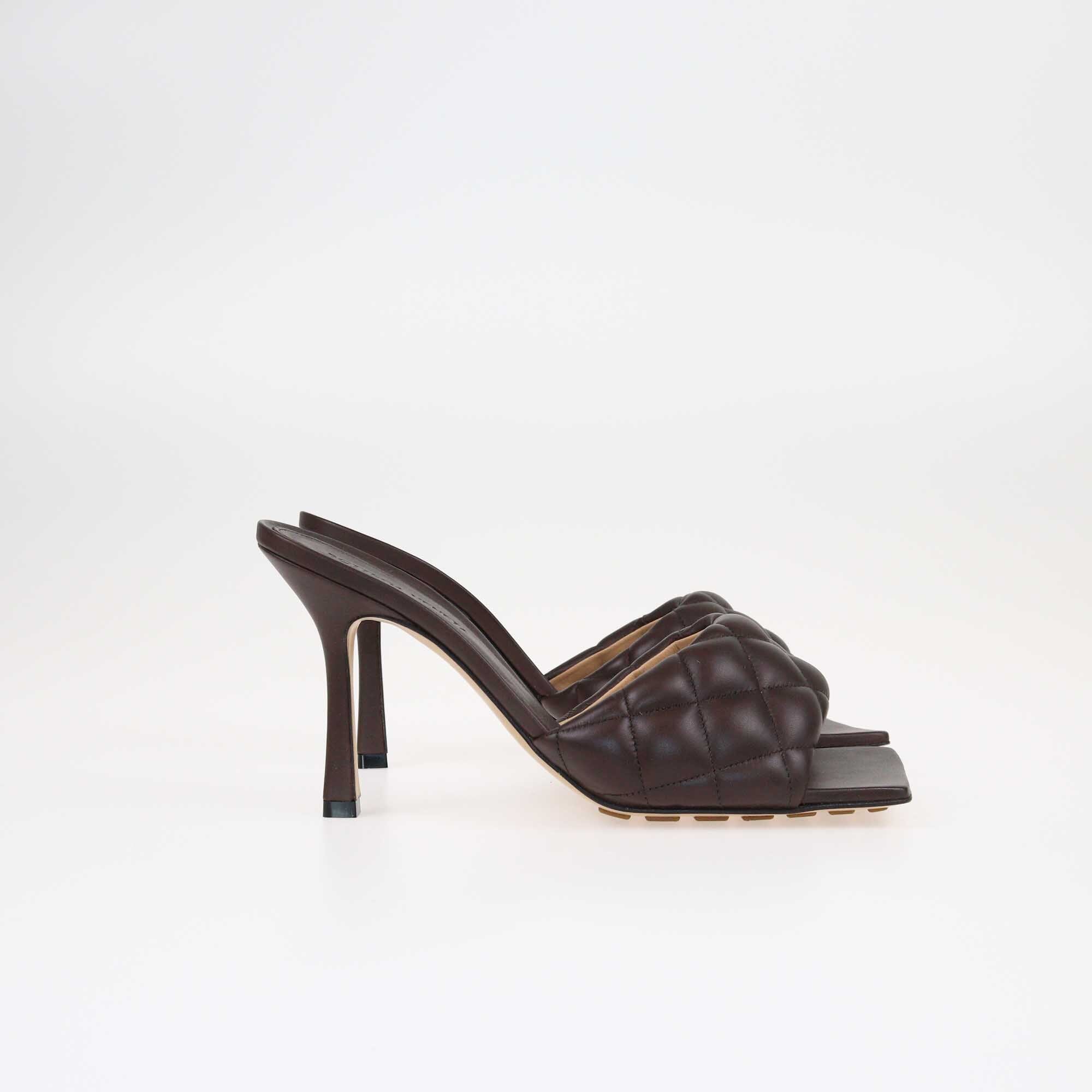 Bottega Veneta Brown Padded Matelasse Slide Sandals Shoes Bottega Veneta 