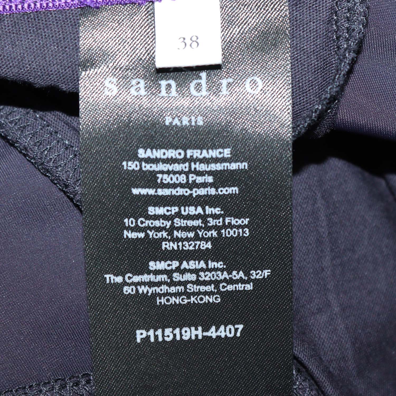 Sandro Midnight Blue Blend Nylon Zip Pockets Leggings