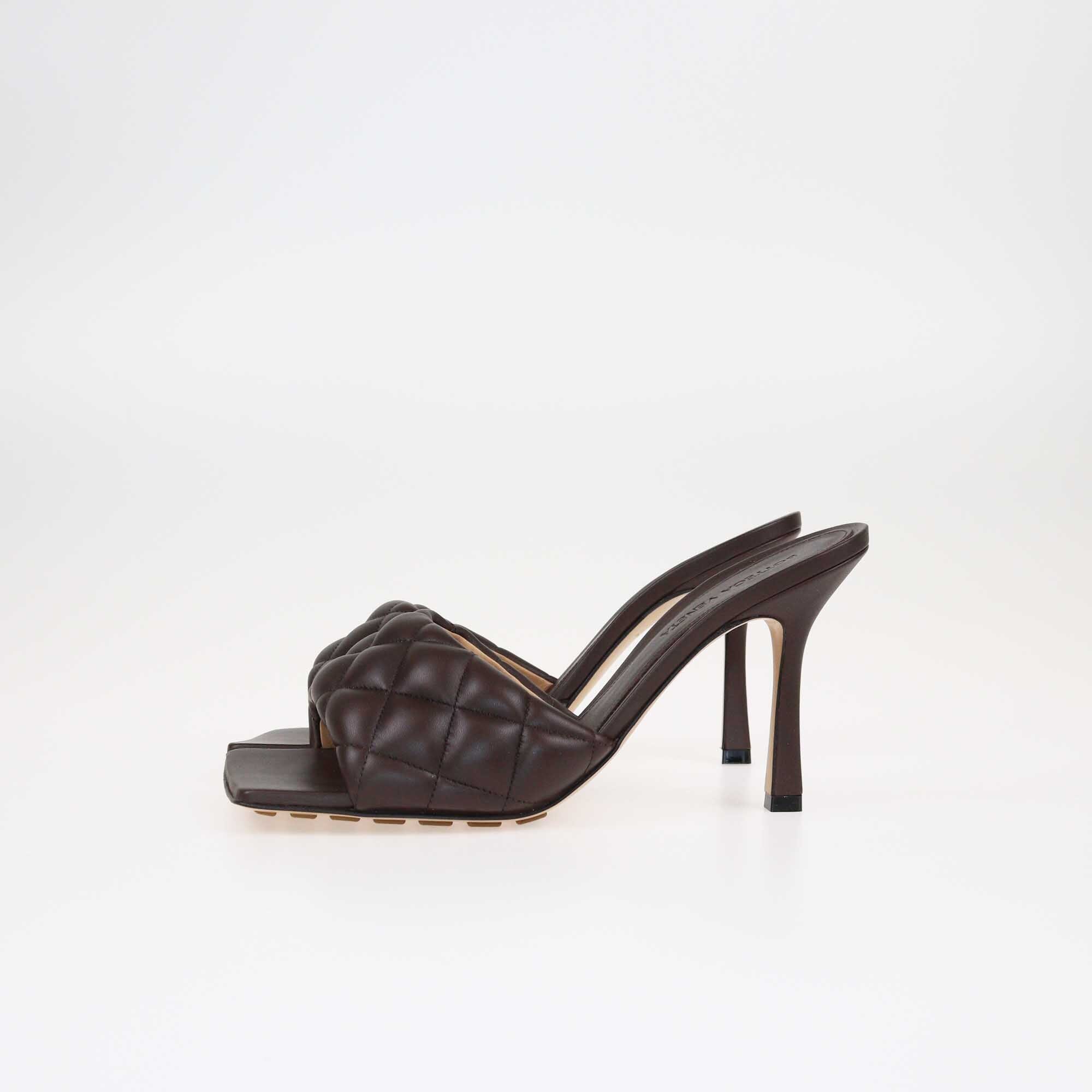 Bottega Veneta Brown Padded Matelasse Slide Sandals Shoes Bottega Veneta 