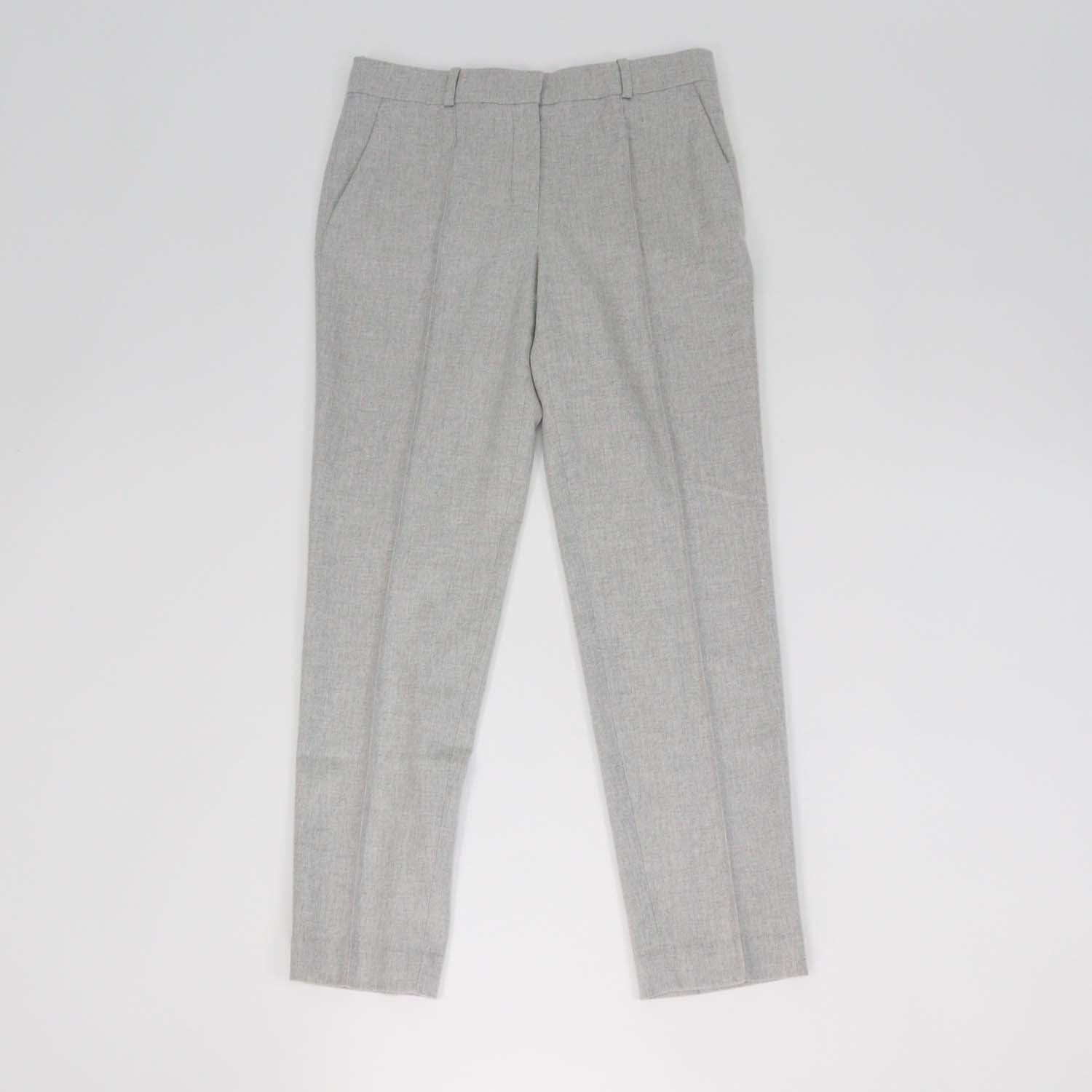 Loro Piana Grey Cashmere Straight Fit Pants
