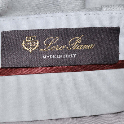 Loro Piana Grey Cashmere Straight Fit Pants