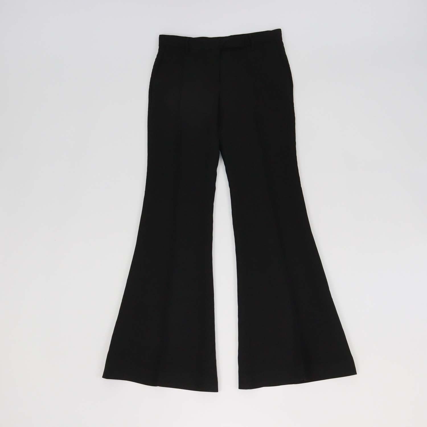 Brunello Cucinelli Black Blend Viscose Wide Leg Pants