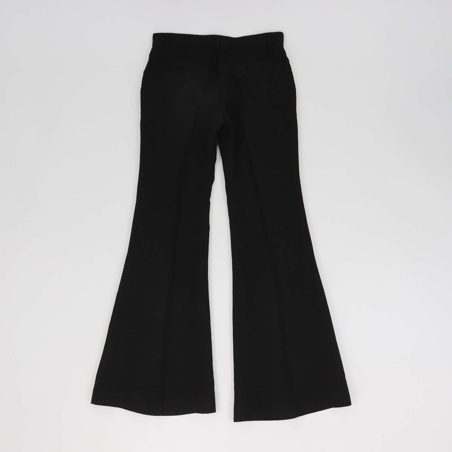 Brunello Cucinelli Black Blend Viscose Wide Leg Pants