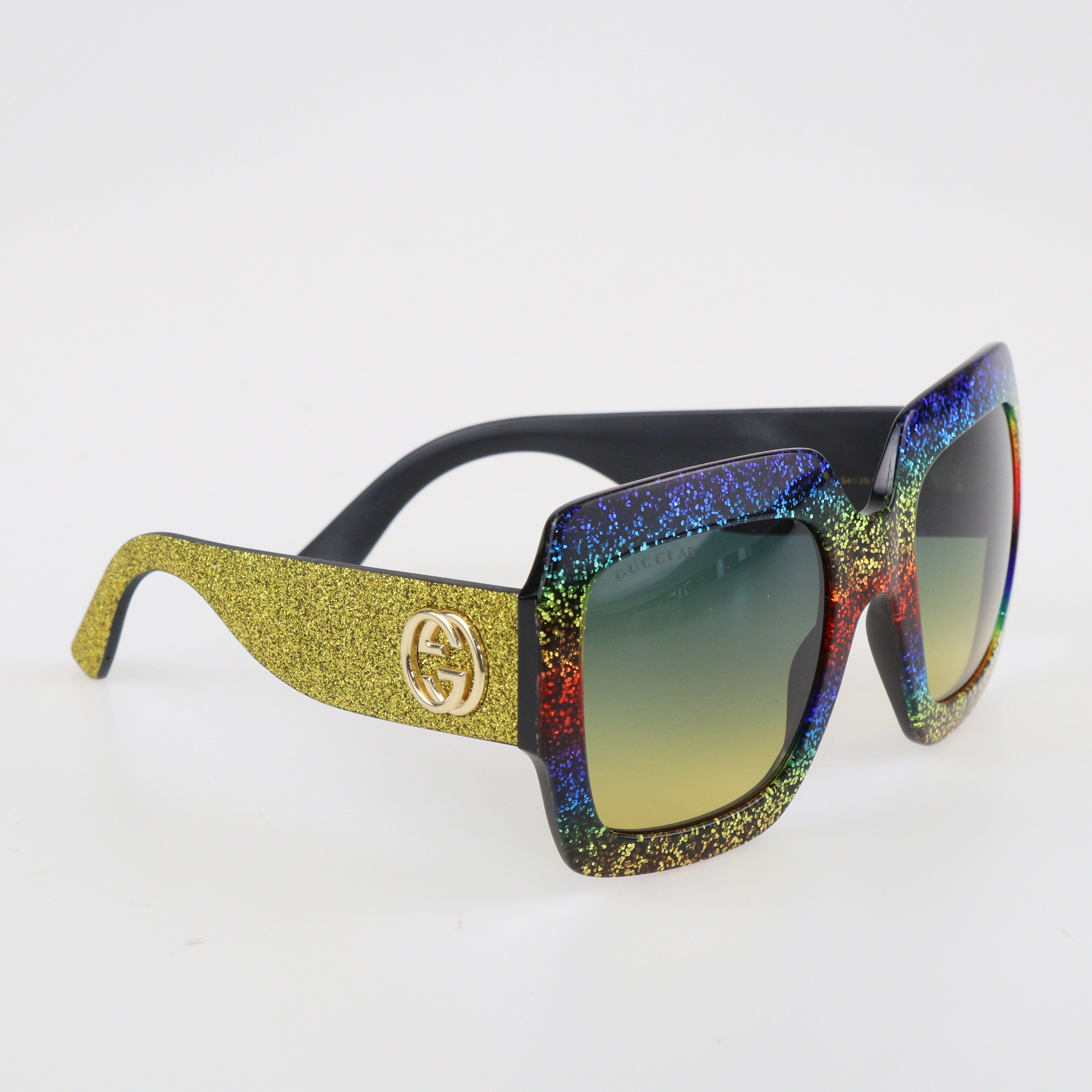 Gucci sunglasses green glitter best sale