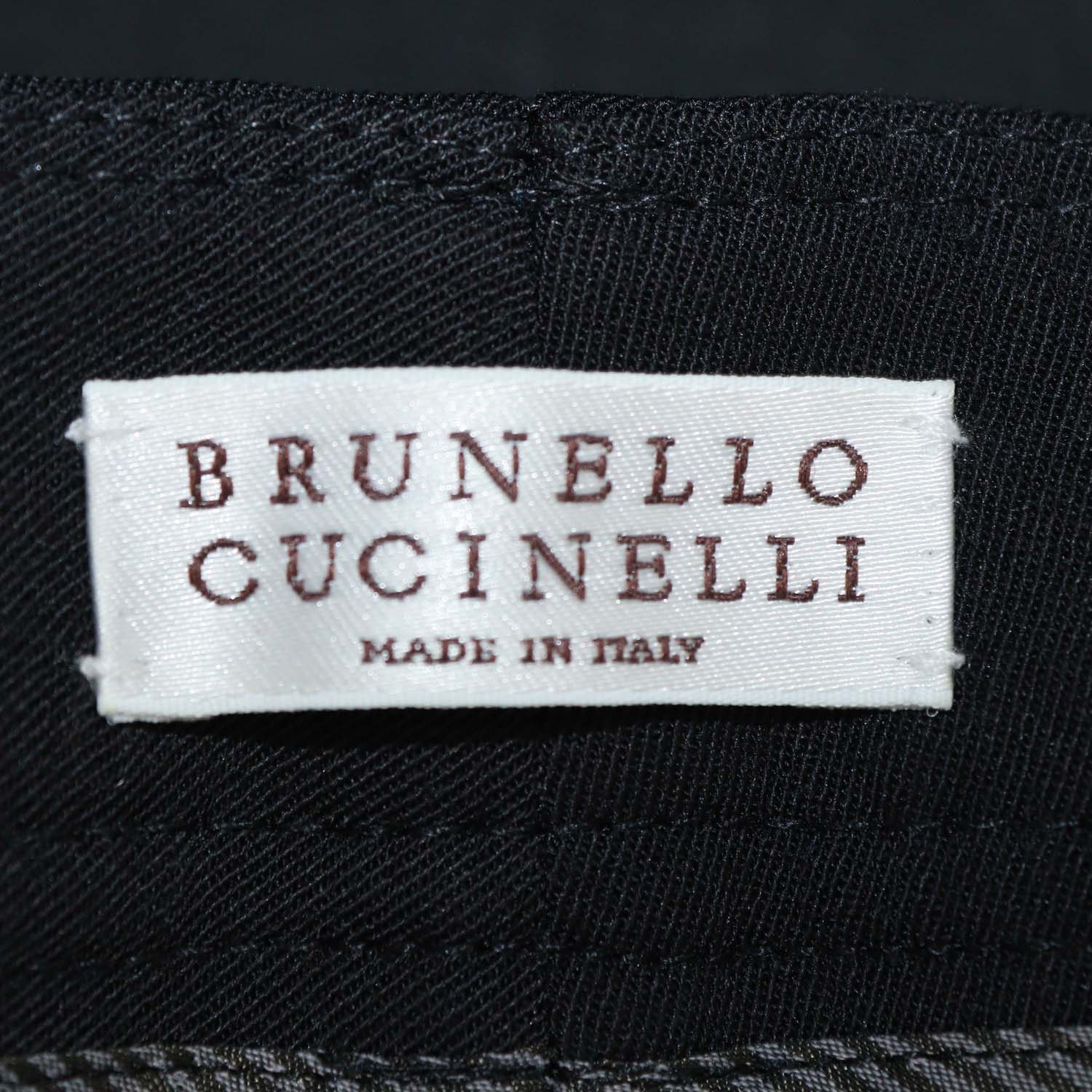 Brunello Cucinelli Black Blend Wool Slim Pants