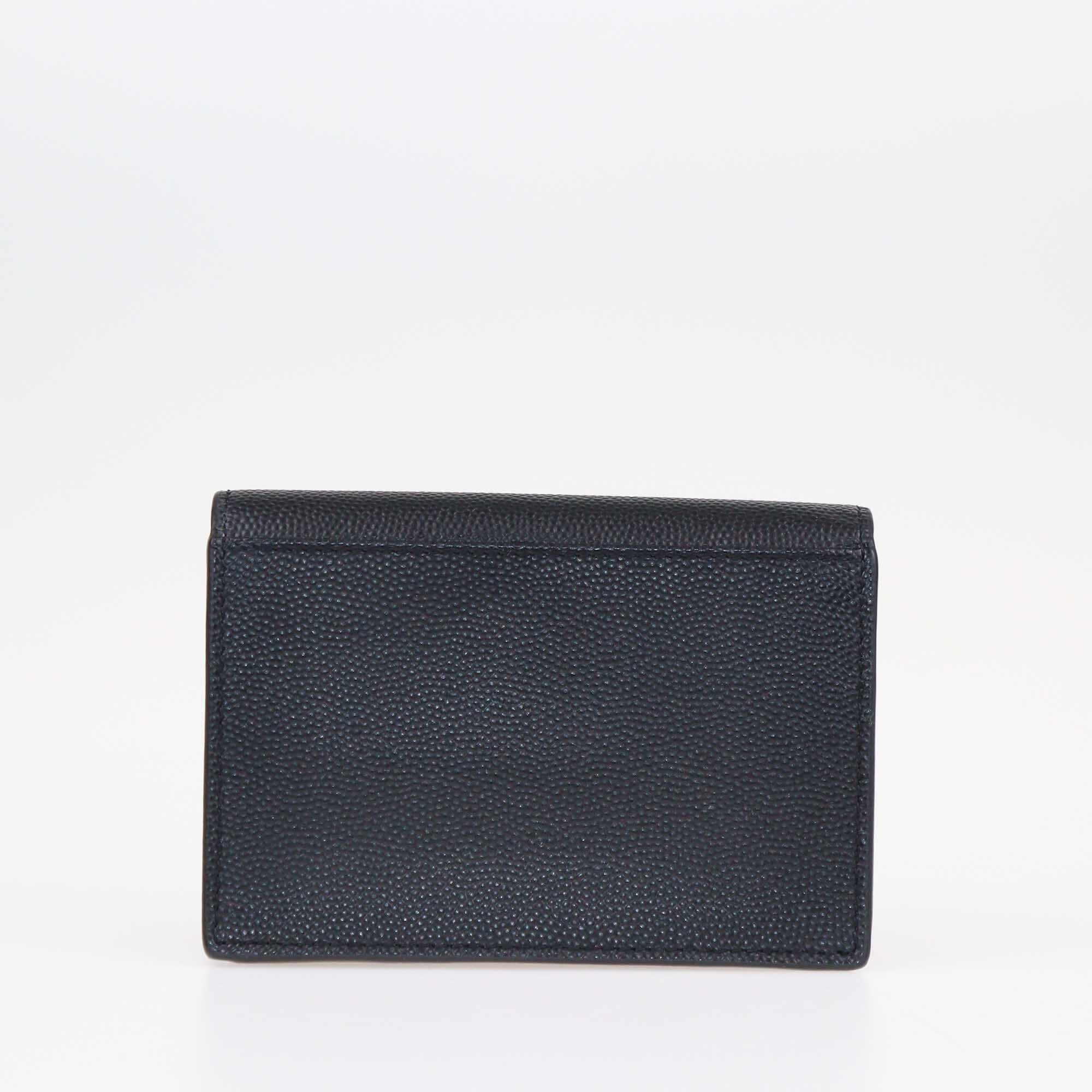 Saint Laurent Black Textured Business Card Holder Accessories Saint Laurent 