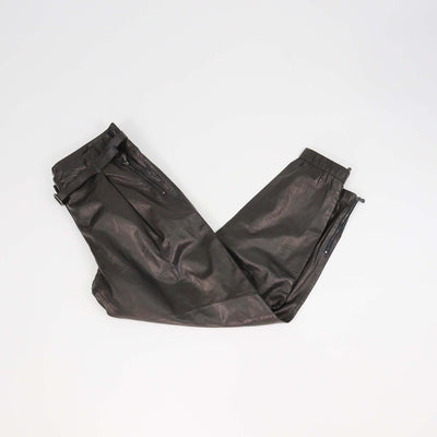 Bottega Veneta Black Leather Belted Jogger Pants