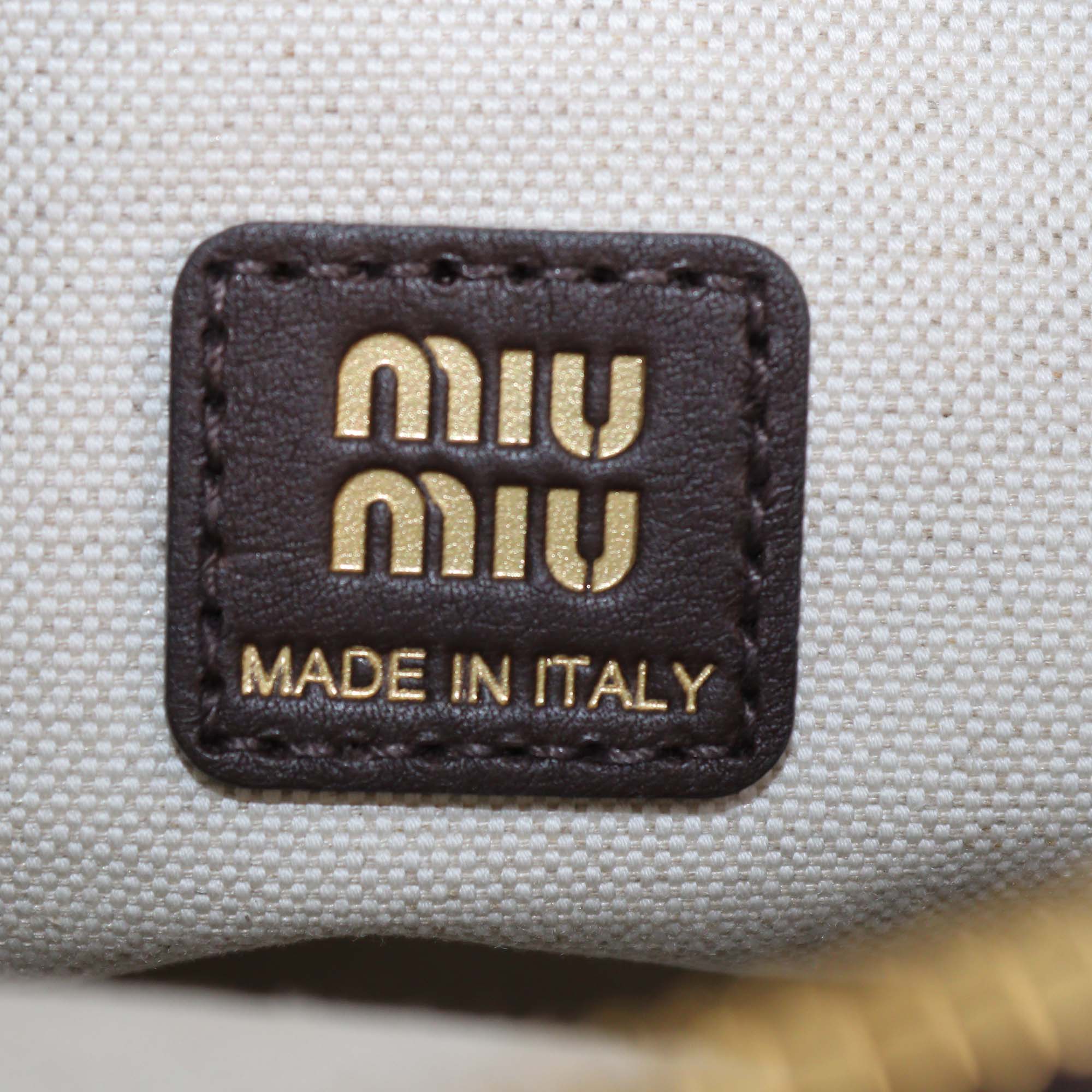 Miu Miu Cacao Suede Pouch Bag