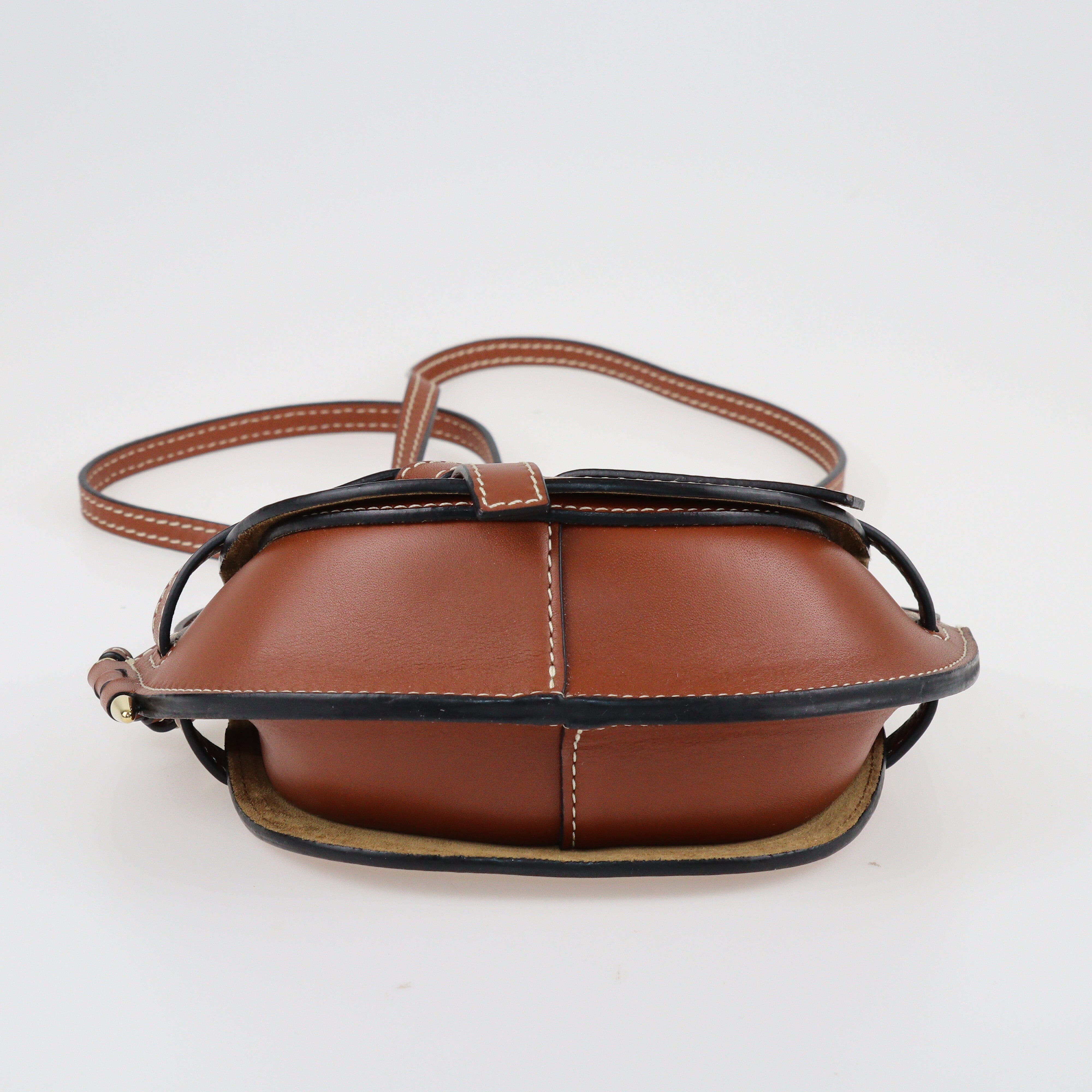 Brown Mini Gate Crossbody Bag Bags Loewe 