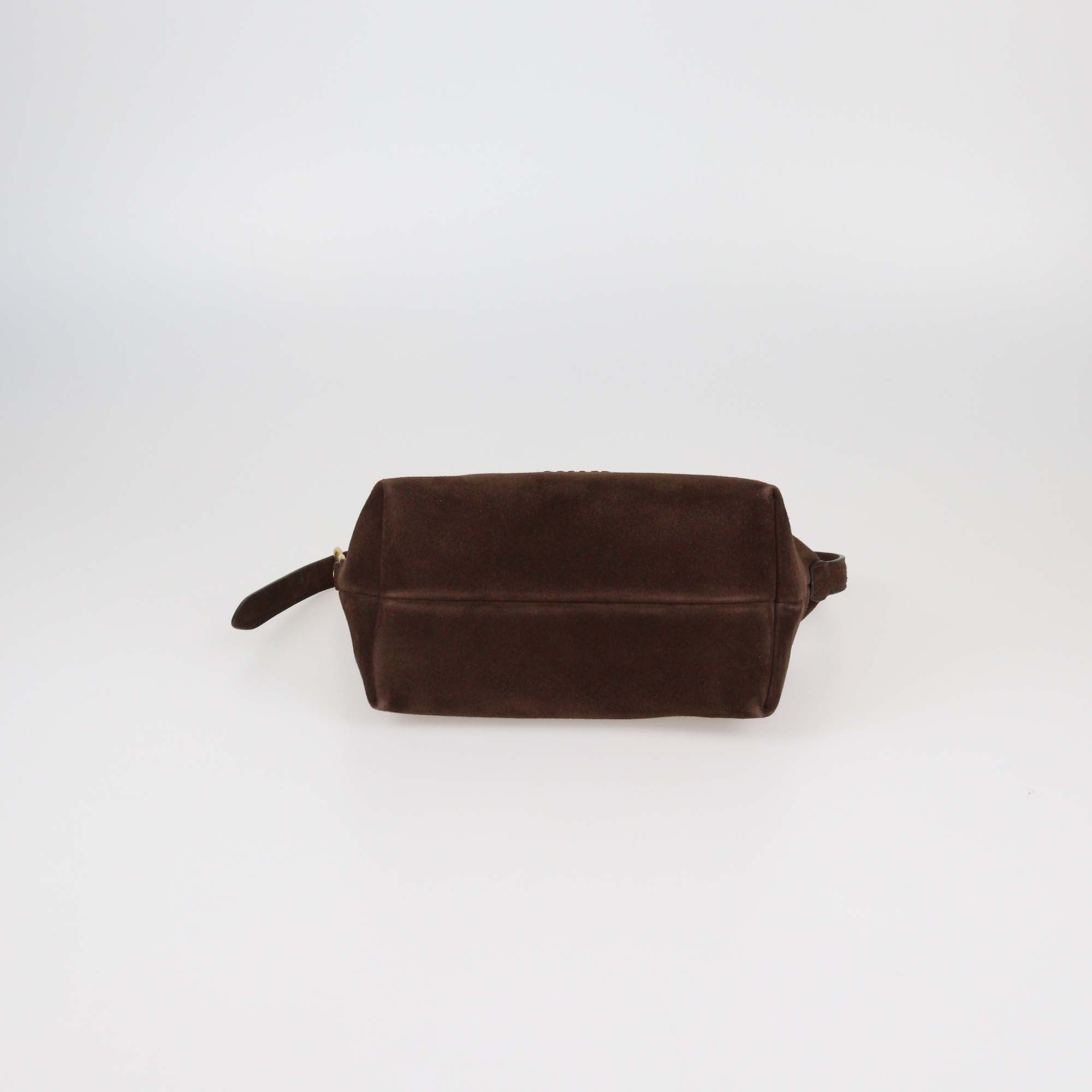 Miu Miu Cacao Suede Pouch Bag