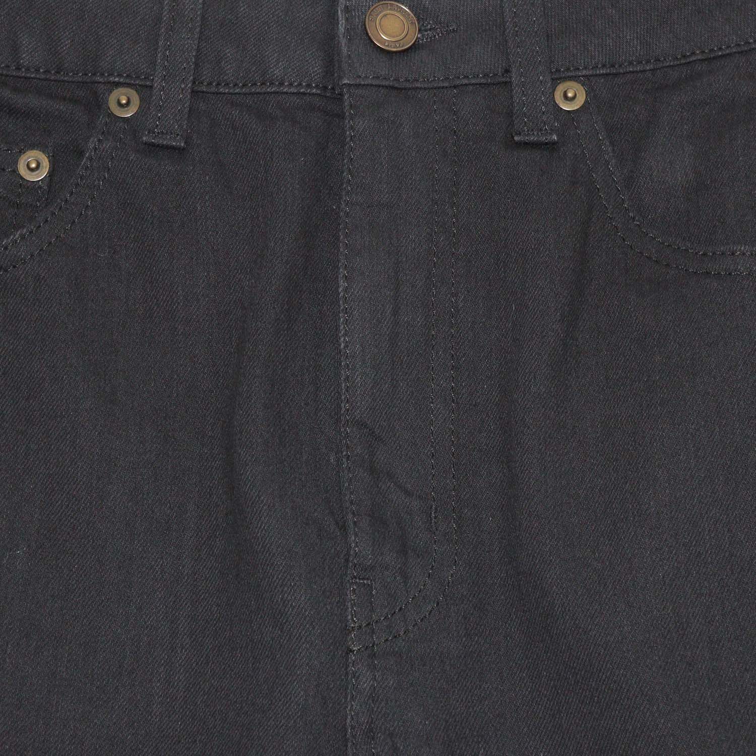 Saint Laurent Black Denim Skinny Leg Pants