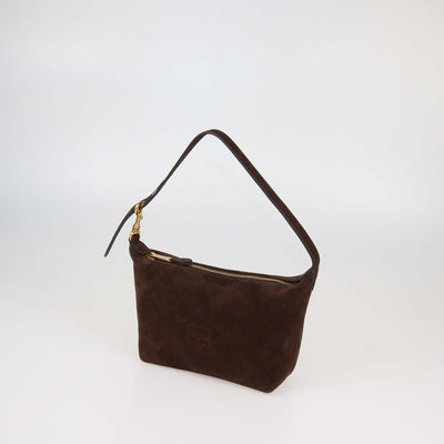 Miu Miu Cacao Suede Pouch Bag