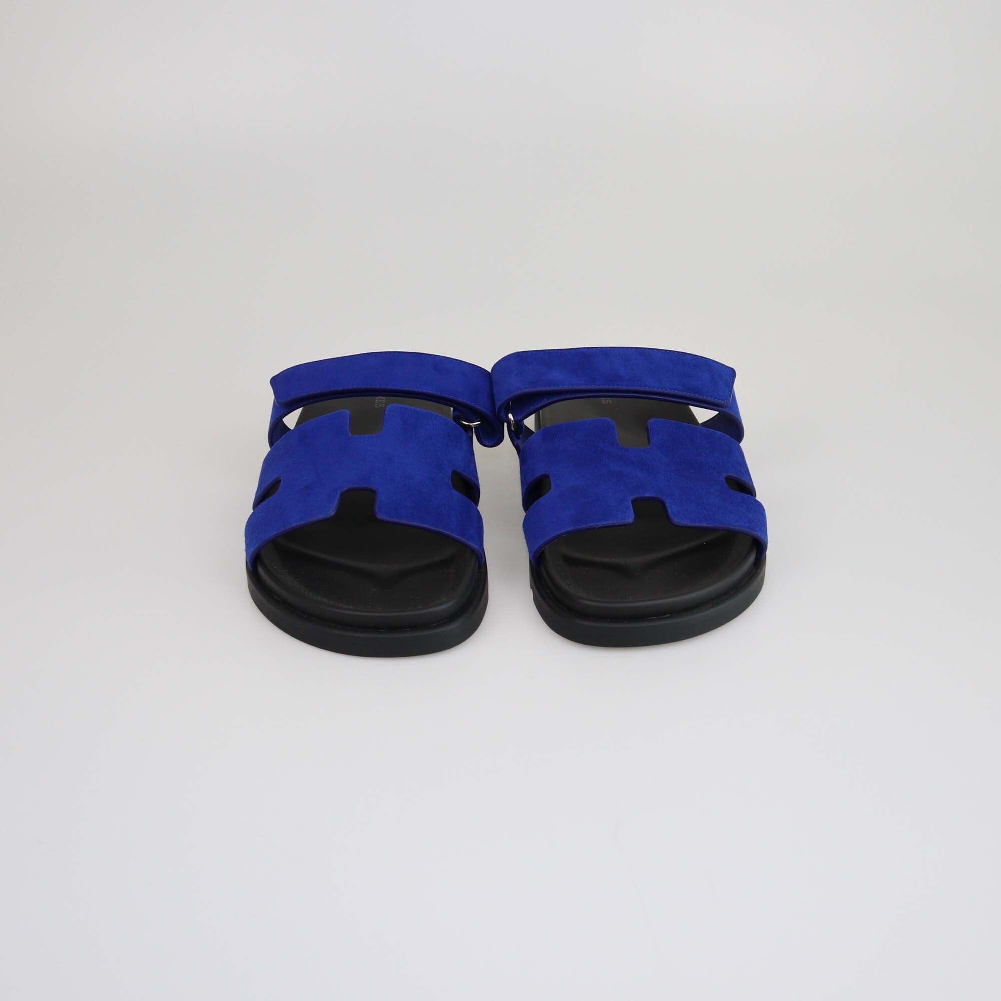 Hermes Bleu Smalt Chypre Sandals Mens Hermes 