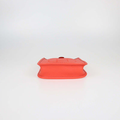 Hermes Orange Field Clemence Leather Evelyne TPM Bag