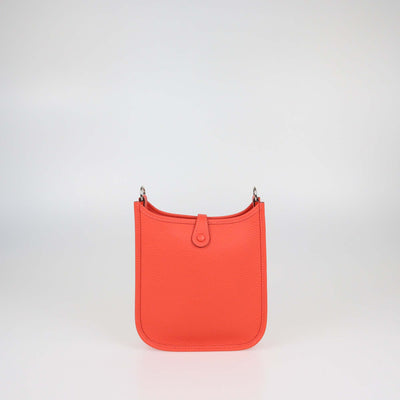 Hermes Orange Field Clemence Leather Evelyne TPM Bag