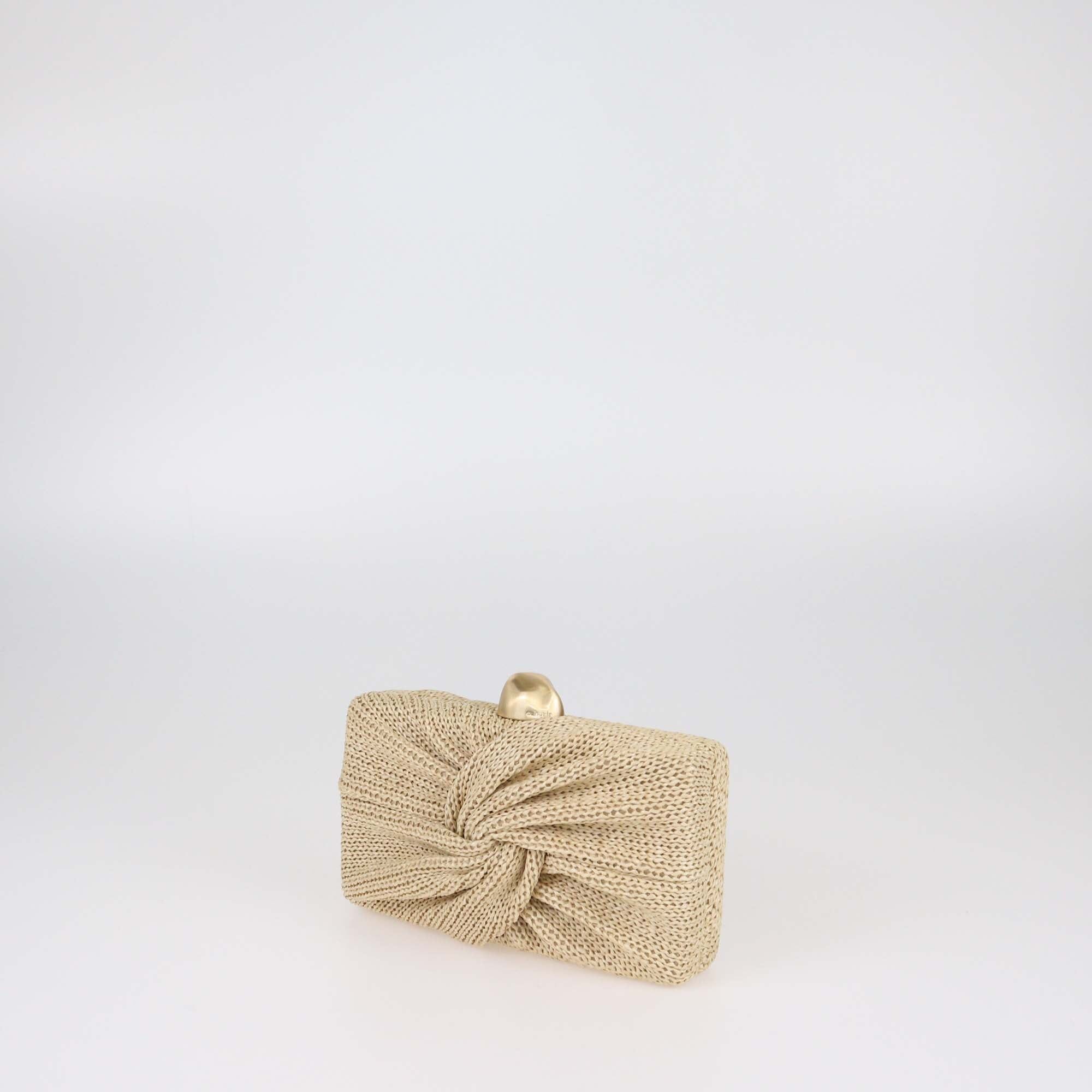Cult Gaia Natural Raffia Lisse Clutch Womens Cult Gaia 