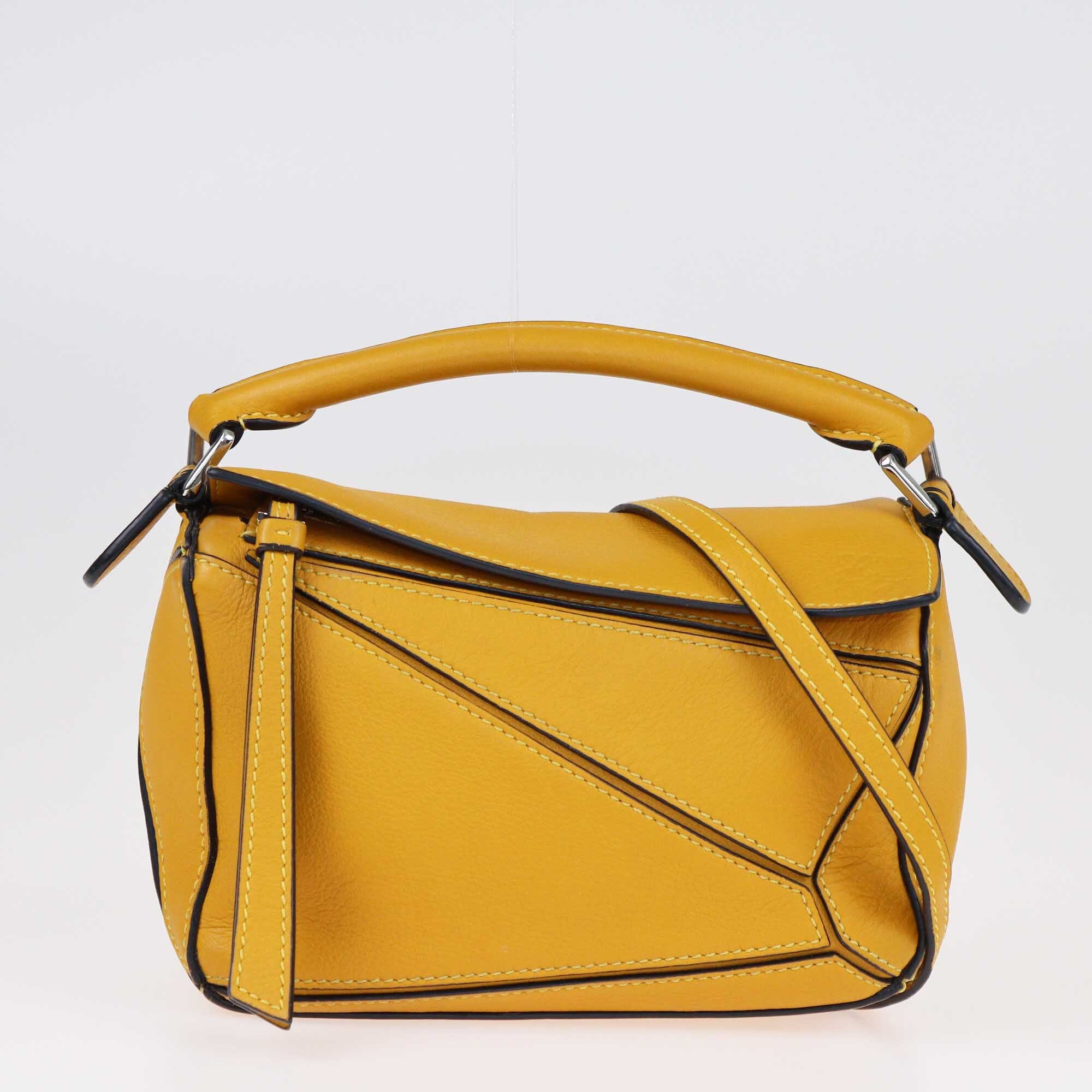 Loewe Mustard Mini Puzzle Top Handle Bag Bags Loewe 