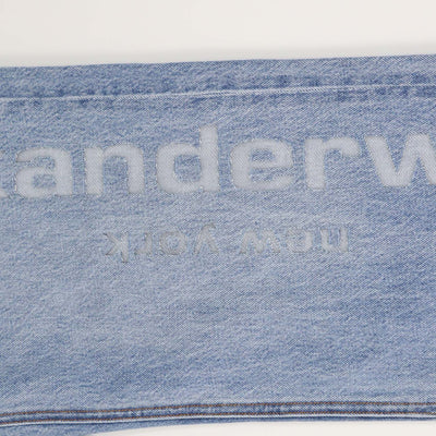 Alexander Wang Blue Denim EZ-Cut Out Straight Fit Pants