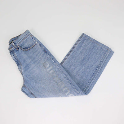 Alexander Wang Blue Denim EZ-Cut Out Straight Fit Pants