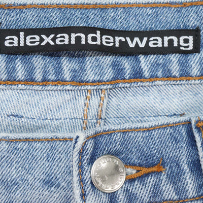 Alexander Wang Blue Denim EZ-Cut Out Straight Fit Pants