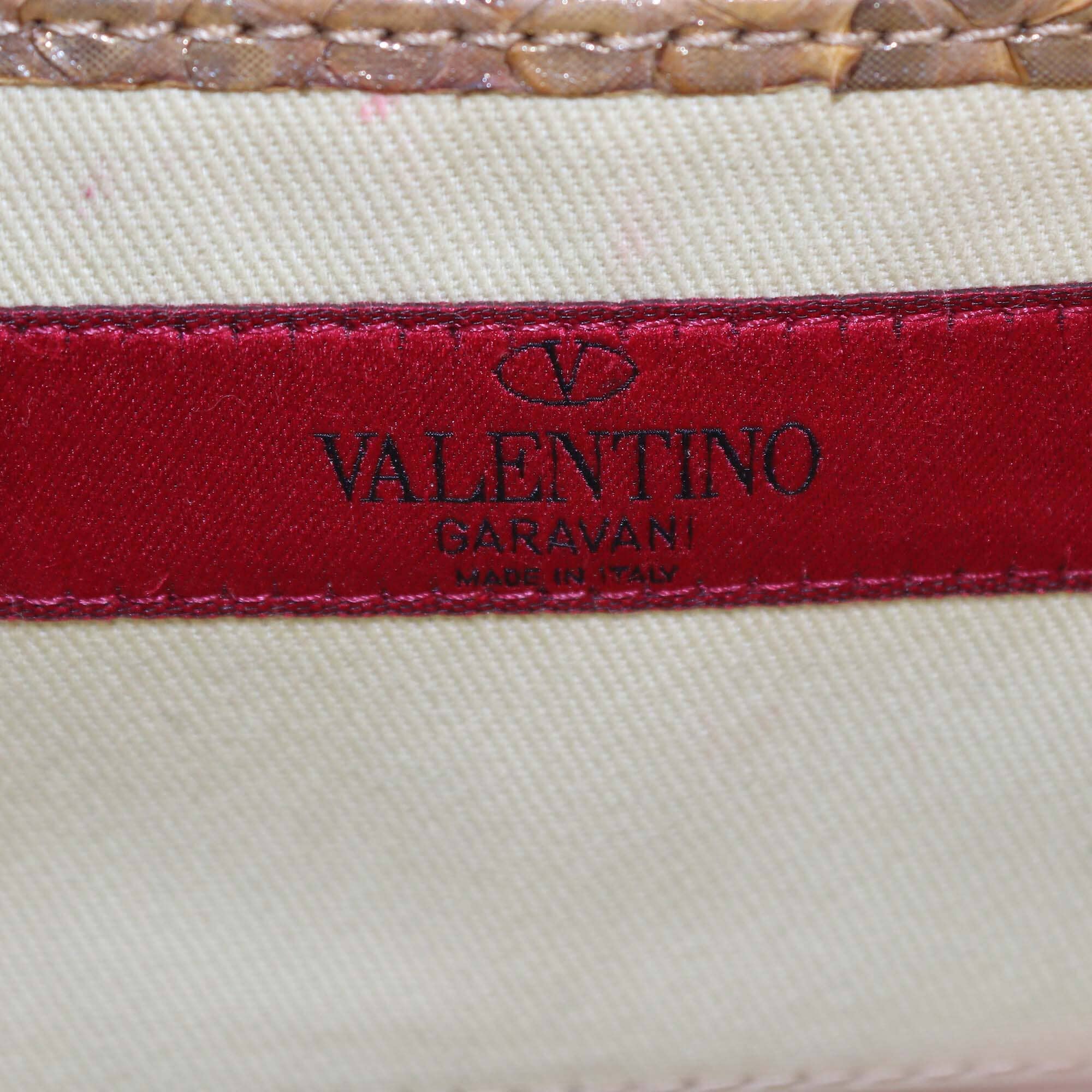 Valentino Gold Iridiscent Mini Glam Top Handle Bag Womens Valentino 