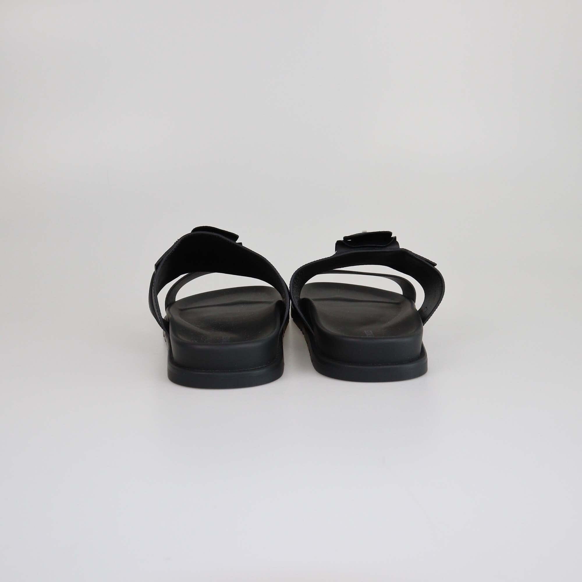 Hermes Noir Epsom Jackson Sandals Mens Hermes 