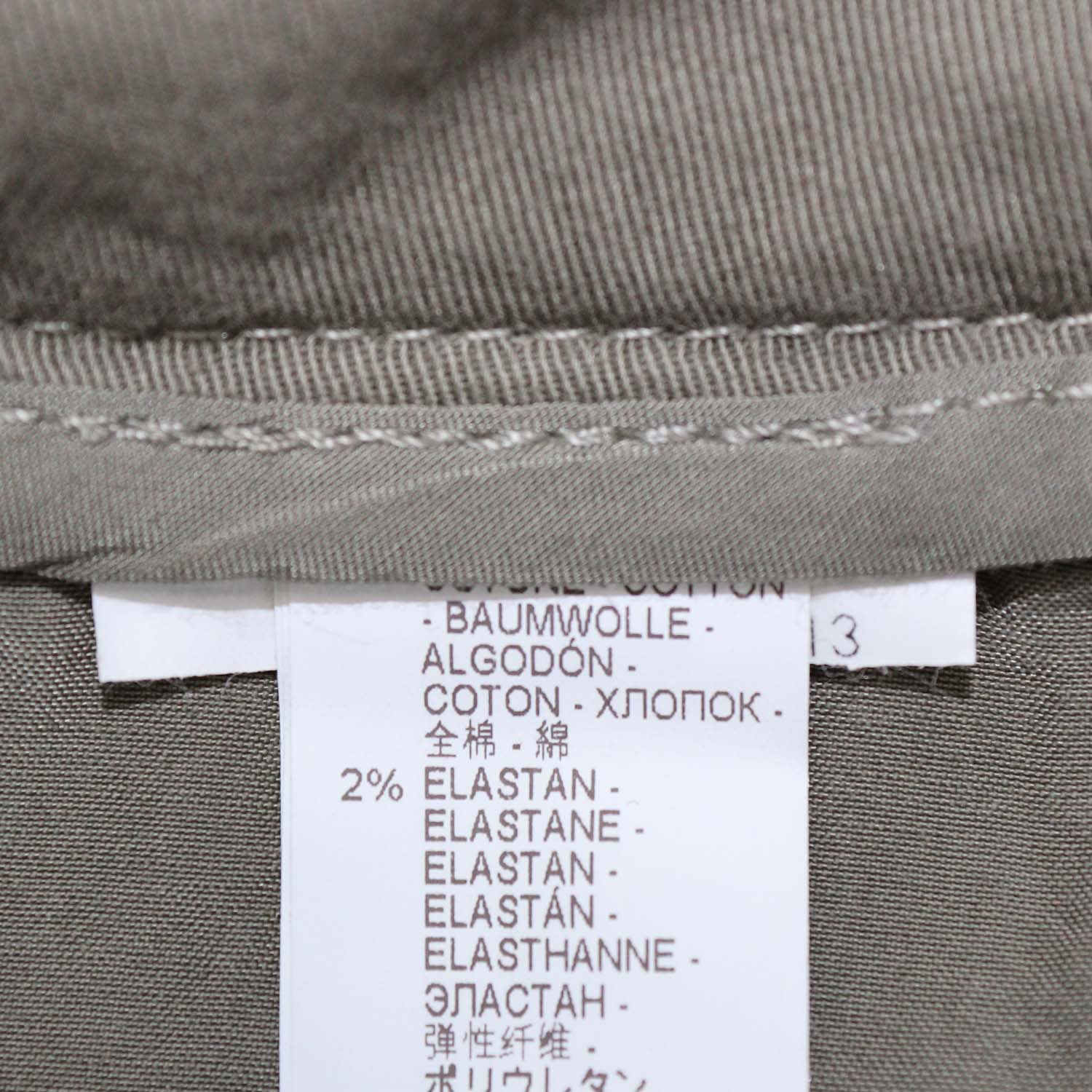 Brunello Cucinelli Army Green Cotton Side Satin Trimmed Pants